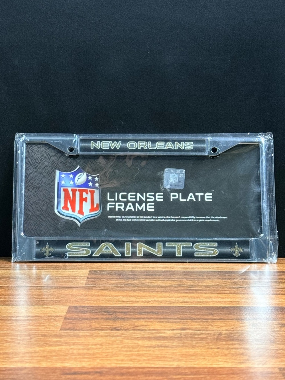 NFL New Orleans Saints Bling Chrome License Plate Frame